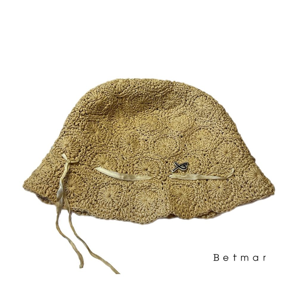 Y2K BETMAR NEW YORK PAPER Bucket Hat Beach Sun Trendy - Picture 4 of 16